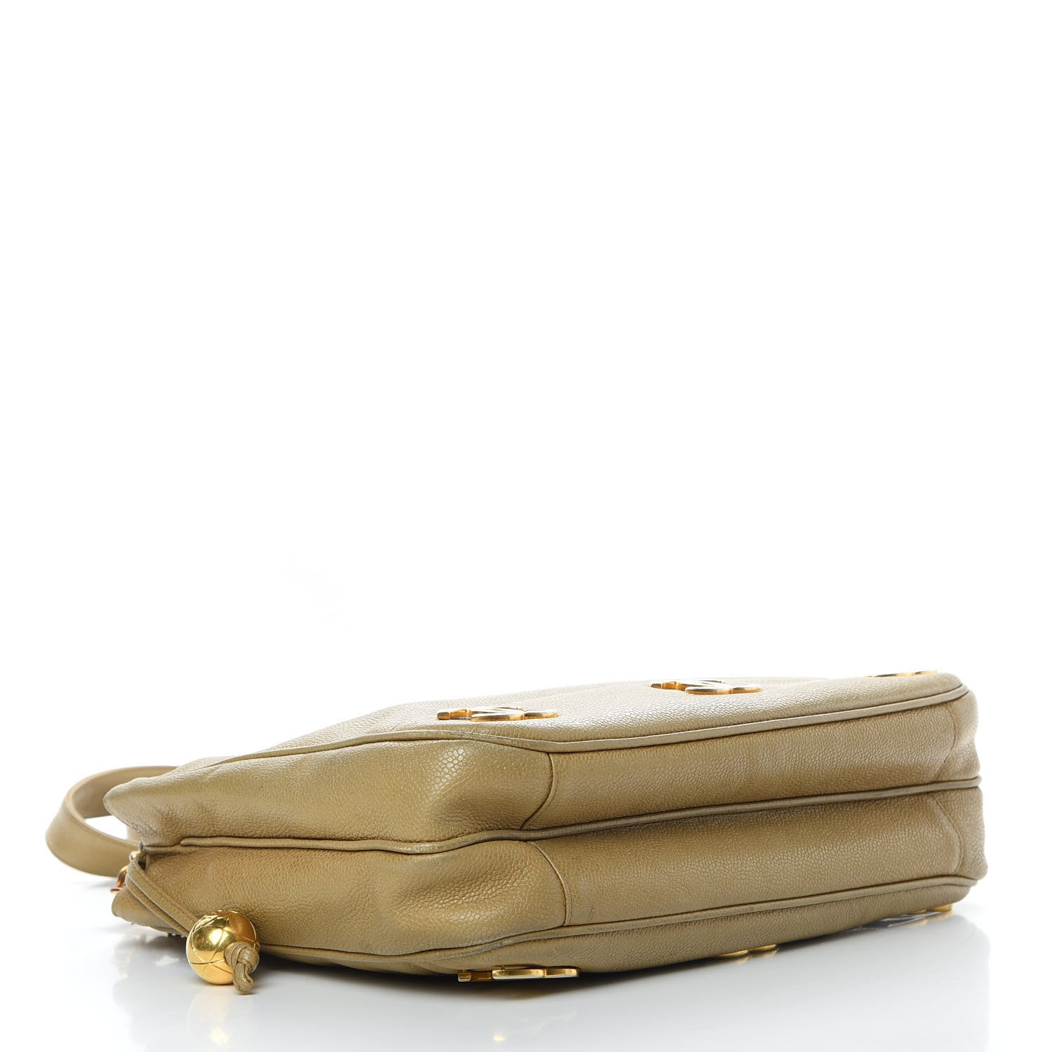 Chanel Caviar Shoulder Bag Beige 4 of 25