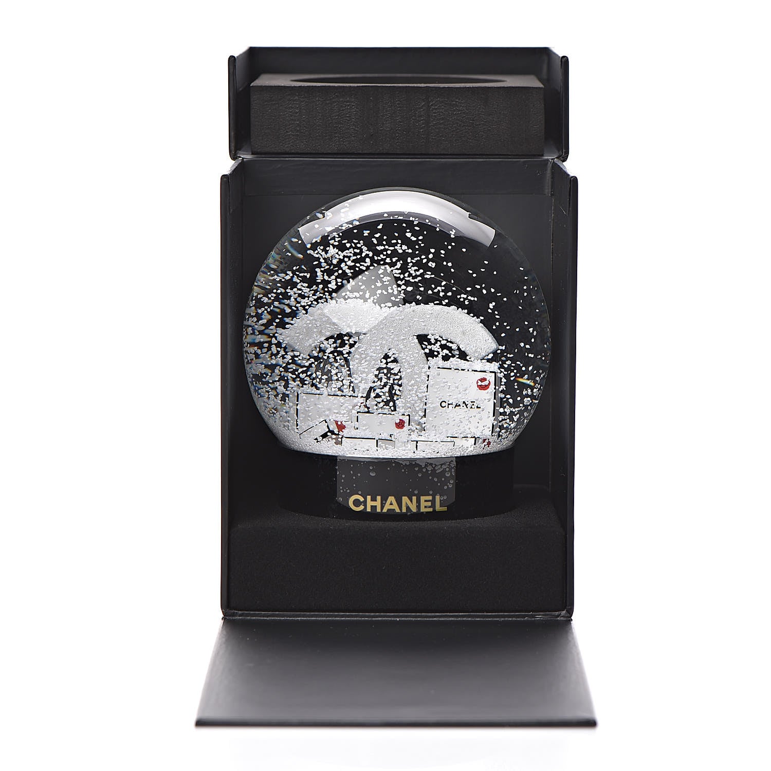 Chanel Glass CC Shopping Bag Snow Globe 4 of 4