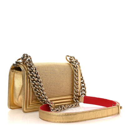 Chanel Metallic Lambskin Embossed Small Cube Boy Flap Gold 3 of 15