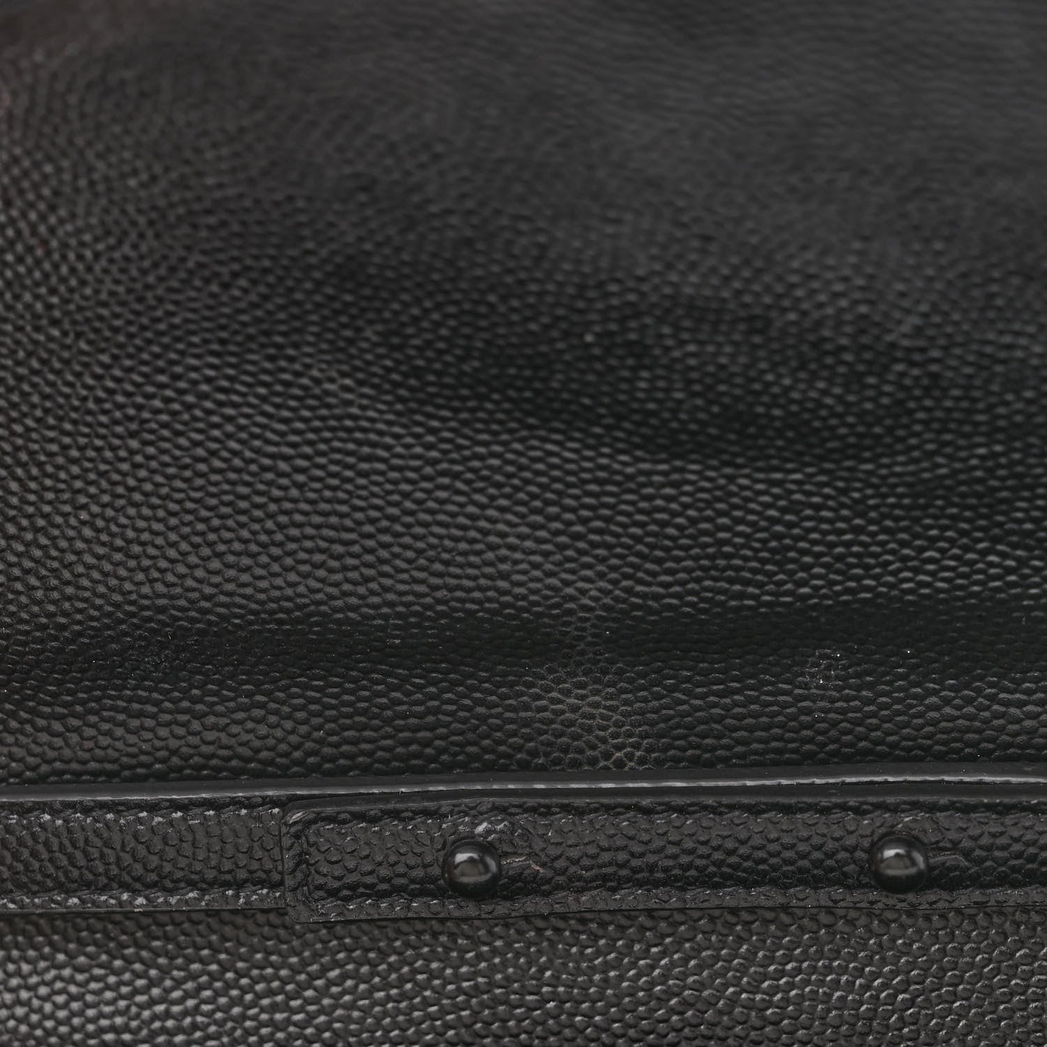 Saint Laurent Grain De Poudre Matelasse Chevron Monogram Monochrome Chain Wallet Black 11 of 13