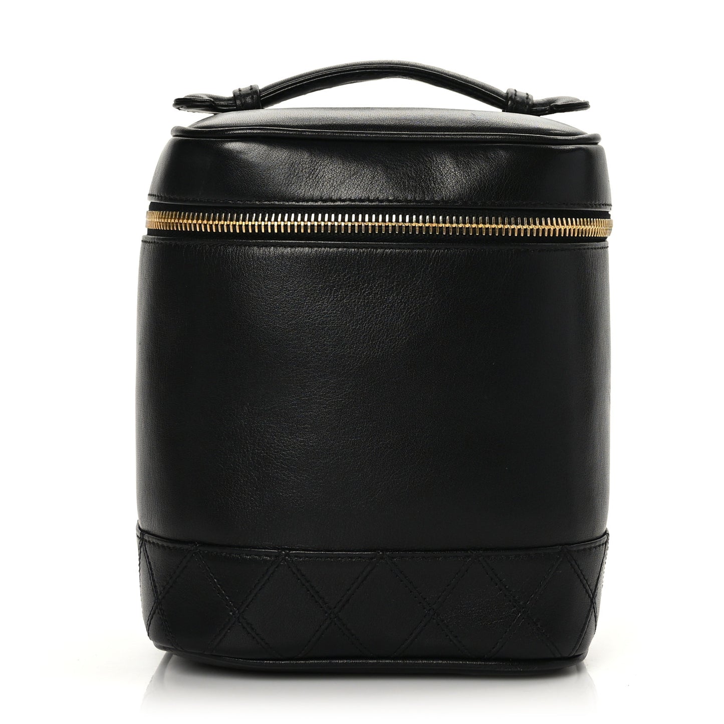 Lambskin Vanity Cosmetic Case Black