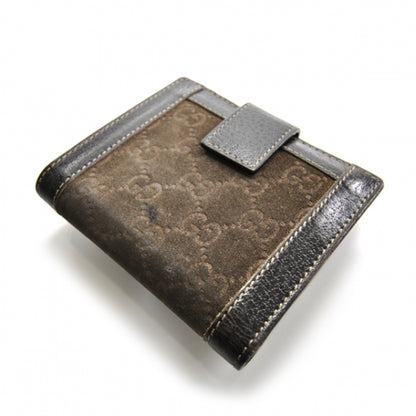 Gucci Guccissima Suede Charmy Compact Wallet Brown 1 of 2