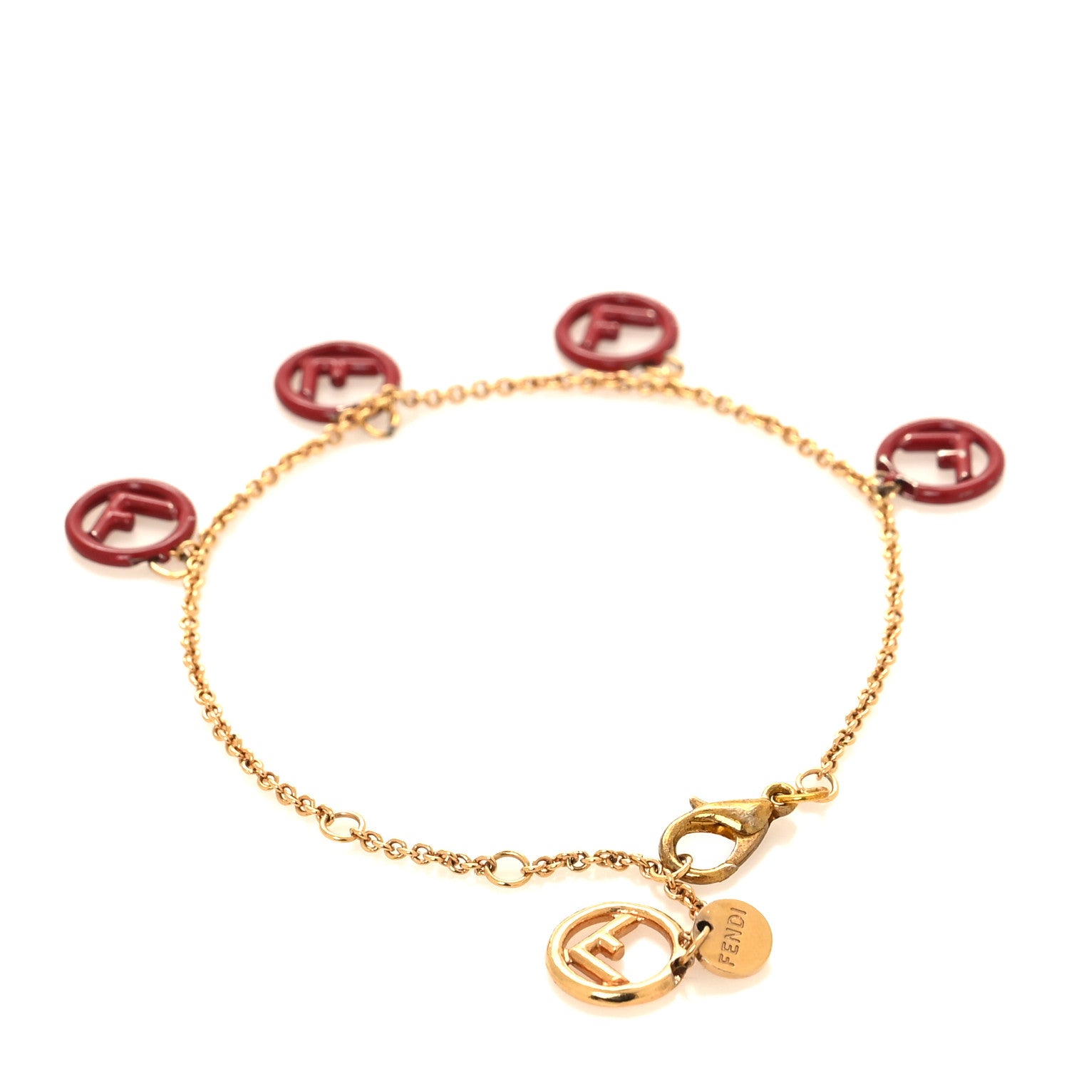 Fendi Metal Enamel F is Fendi Bracelet Gold 3 of 6