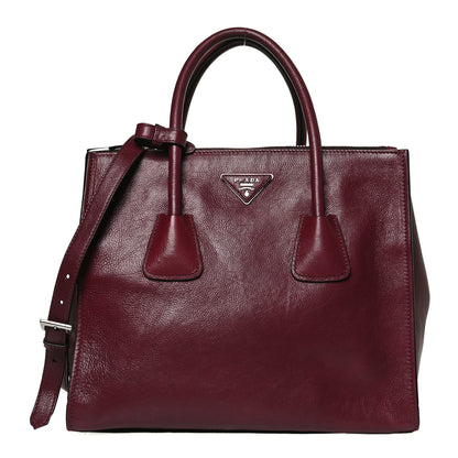 Prada Glace Calf Twin Pocket Tote Ametista 2 of 24