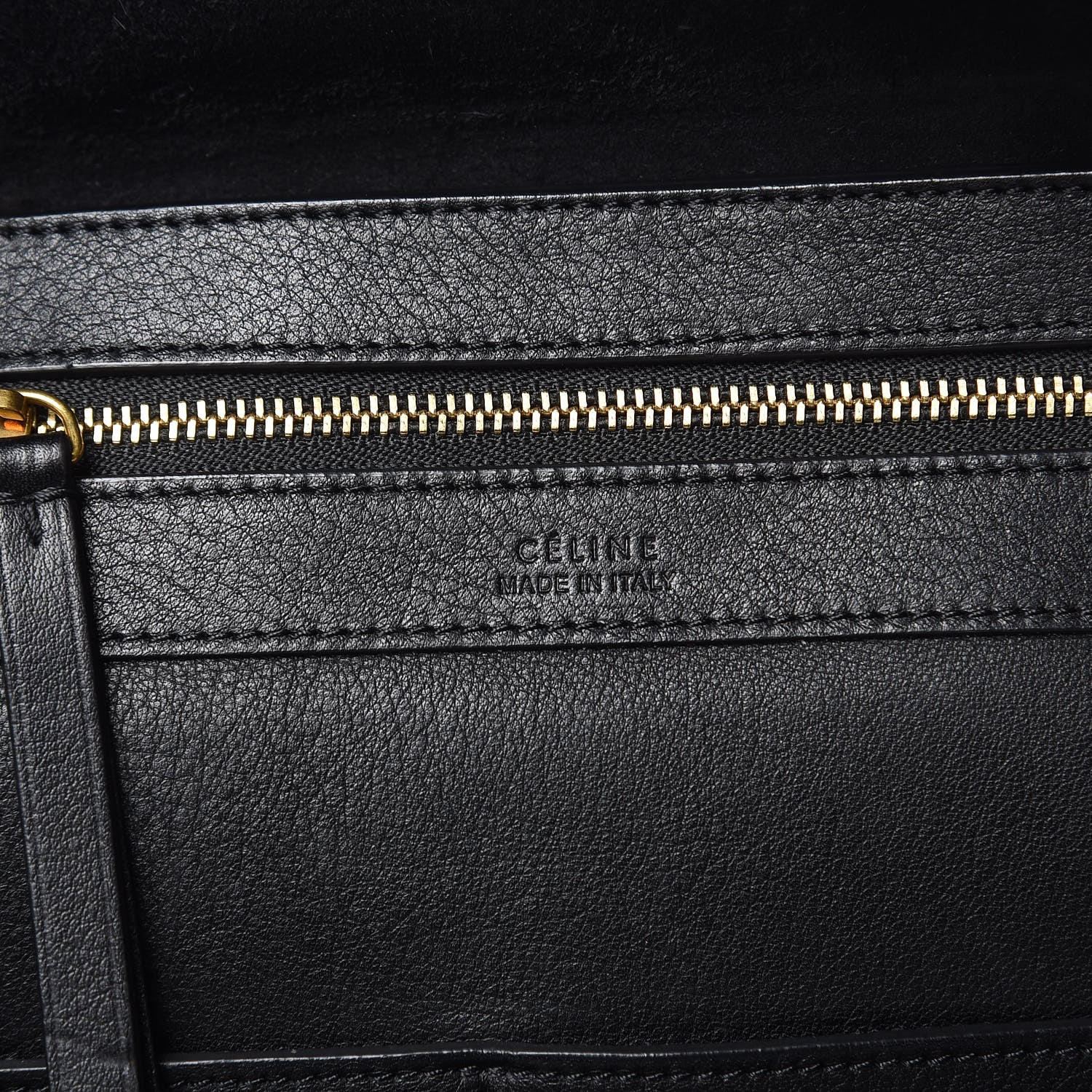 Celine Soft Grained Calfskin Small Belt Cabas Phantom Black 6 of 15