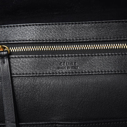 Celine Soft Grained Calfskin Small Belt Cabas Phantom Black 6 of 15