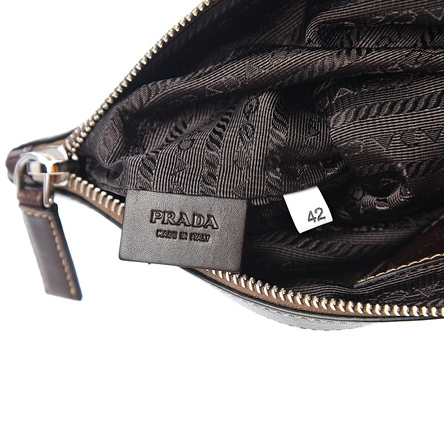 Prada Jacquard Logo Pouch Corda Bruciato 6 of 6