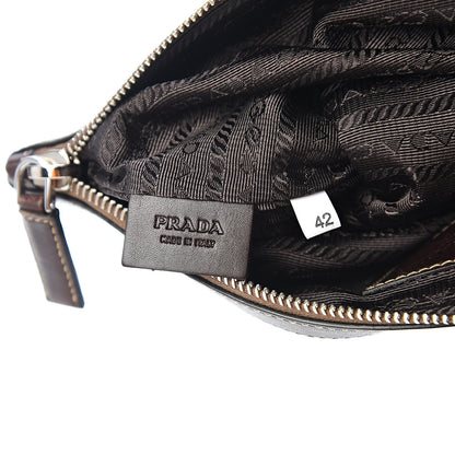 Prada Jacquard Logo Pouch Corda Bruciato 6 of 6