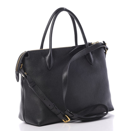 Prada Vitello Daino Tote Black 2 of 15
