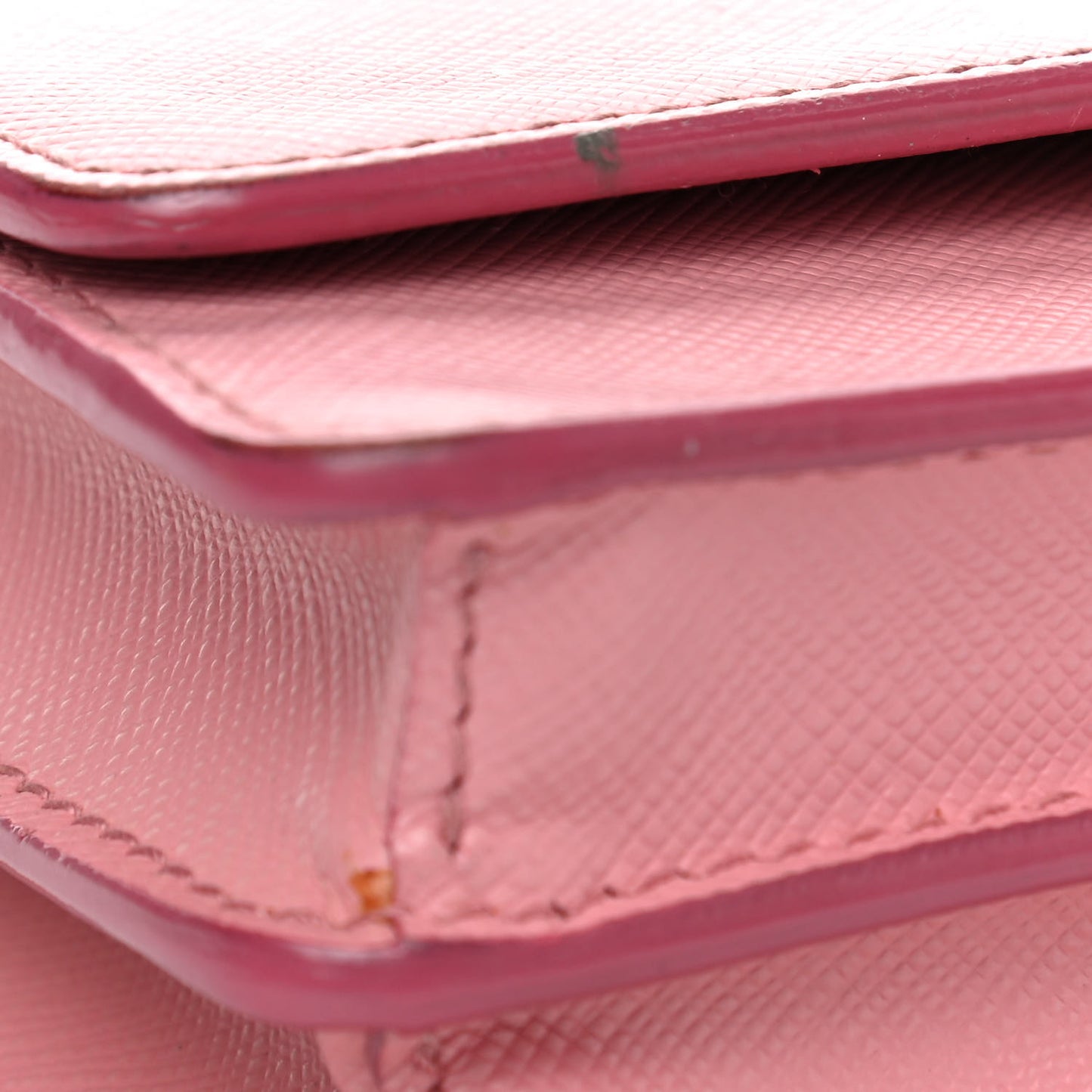 Saffiano Soft Calf Bandoliera Chain Crossbody Bag Petalo
