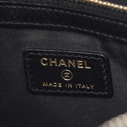 Chanel Tweed PVC Lambskin Large Pouch Black 8 of 9