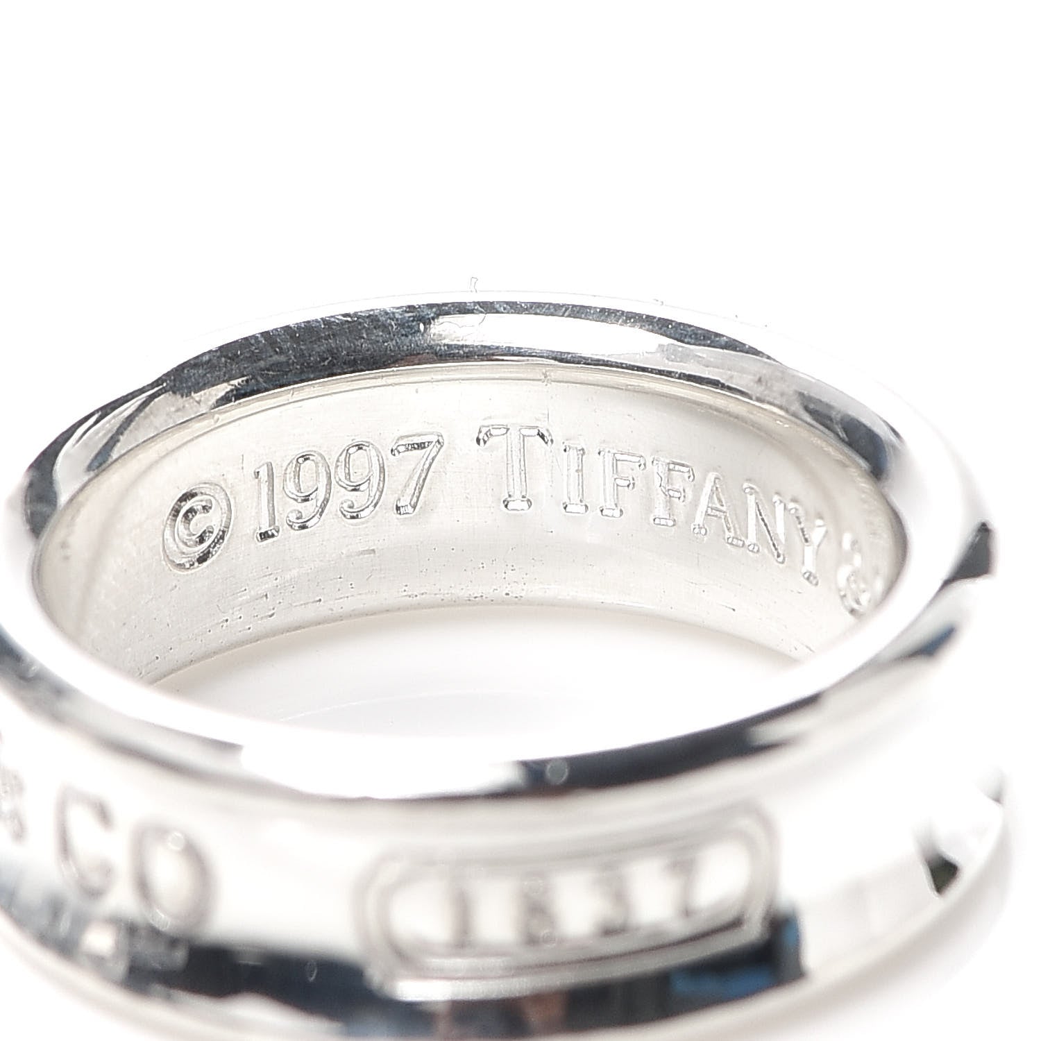 Tiffany Sterling Silver 1837 Band Ring 50 5.5 4 of 6