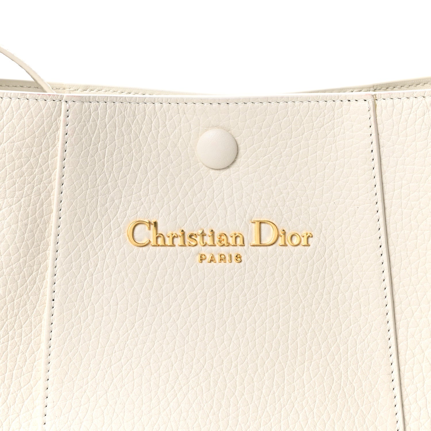 Christian Dior Calfskin Medium Signature Bucket Bag Latte 8 of 10