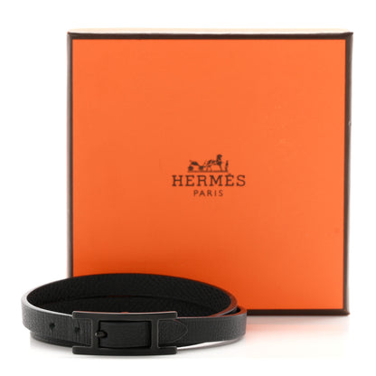 Hermes Epsom Swift Behapi Double Tour Bracelet T6 Black 5 of 5