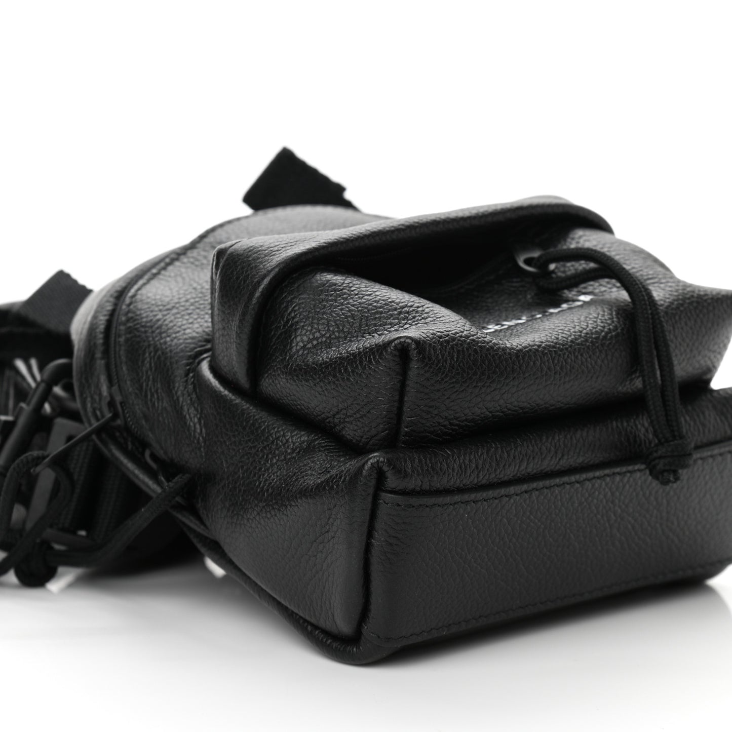 Grained Calfskin Mini Explorer Crossbody Backpack Black