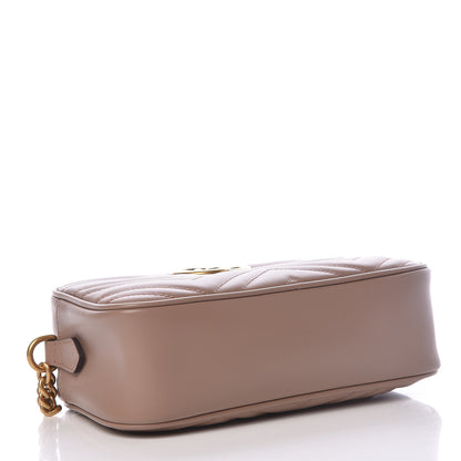 Gucci Calfskin Matelasse Small GG Marmont Chain Shoulder Bag Porcelain Rose 4 of 11