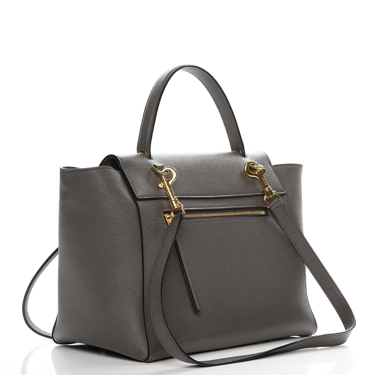 Grained Calfskin Mini Belt Bag Grey