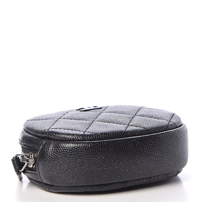 Chanel Iridescent Caviar Quilted Zip Around Classic Coin Purse Black 4 of 7
