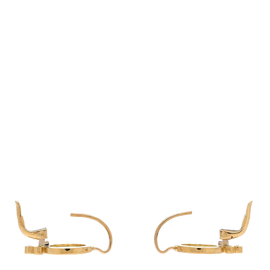 Temple St. Clair 18K Yellow Gold Diamond Angel Drop Earrings 3 of 4