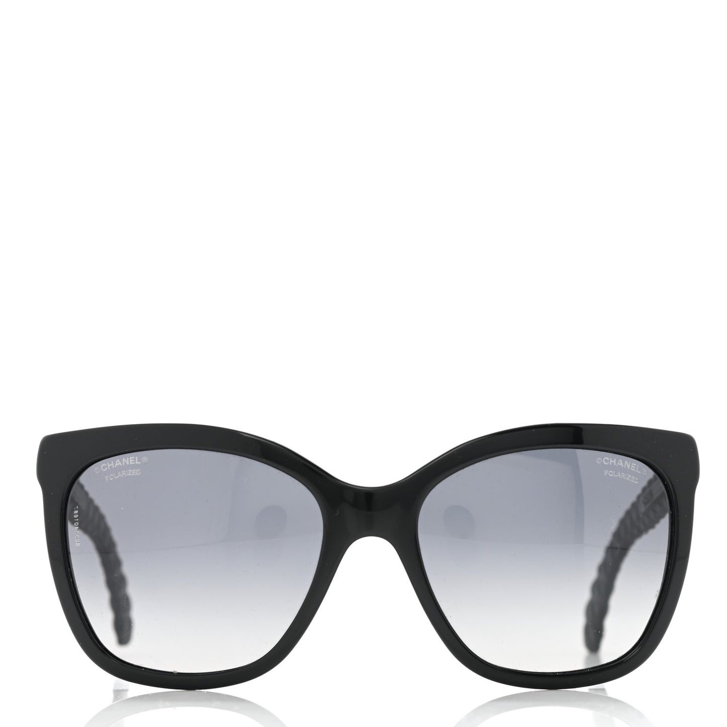 Acetate Quilted Polarized Butterfly CC Sunglasses 5288-Q Black