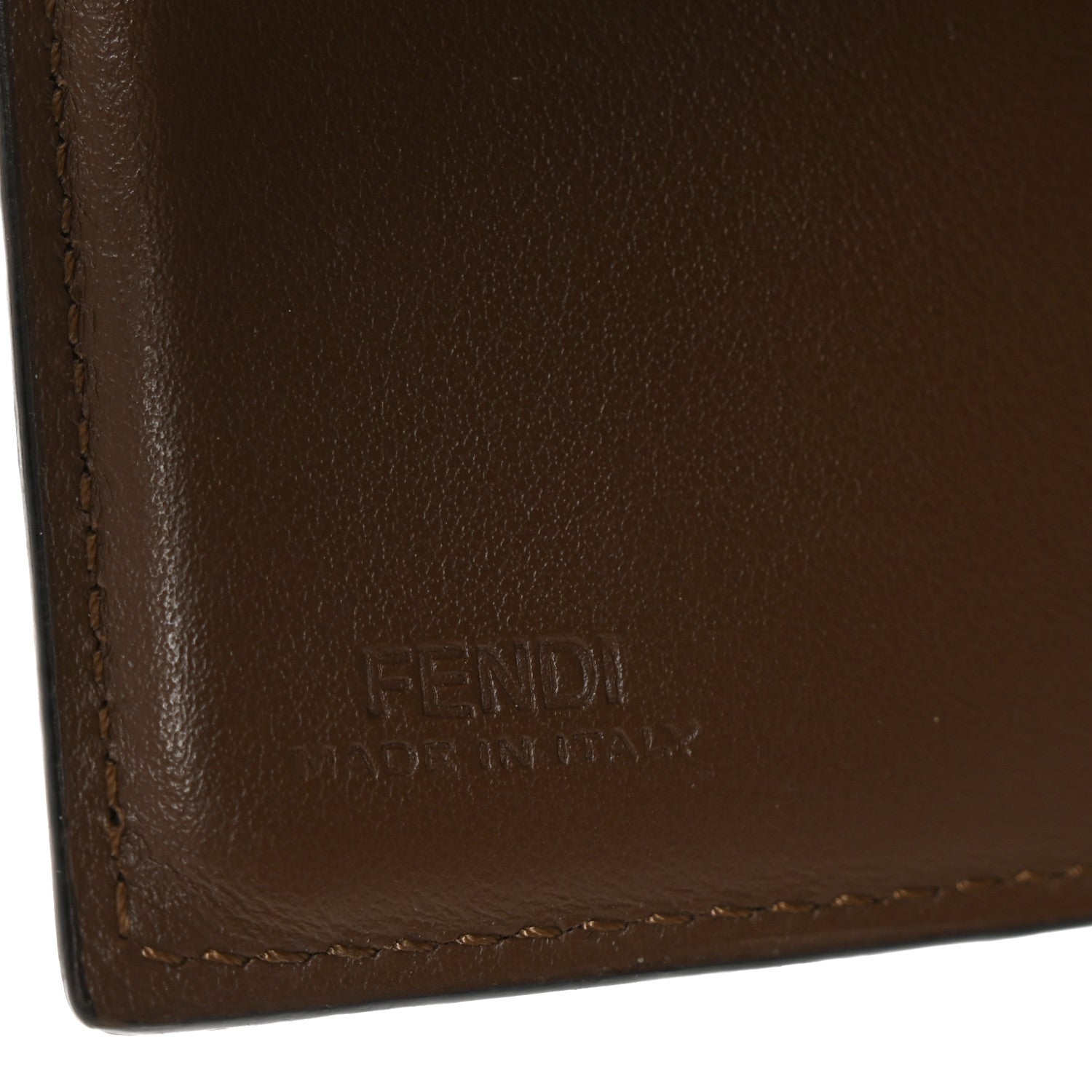 Fendi Vitello Liberty F is Fendi FF 1974 Embossed Micro Tri-Fold