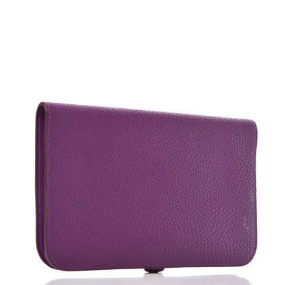Hermes Togo Dogon Duo Wallet Ultraviolet 3 of 9