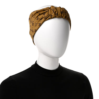 Louis Vuitton Silk Monogram Headband Brown 2 of 3