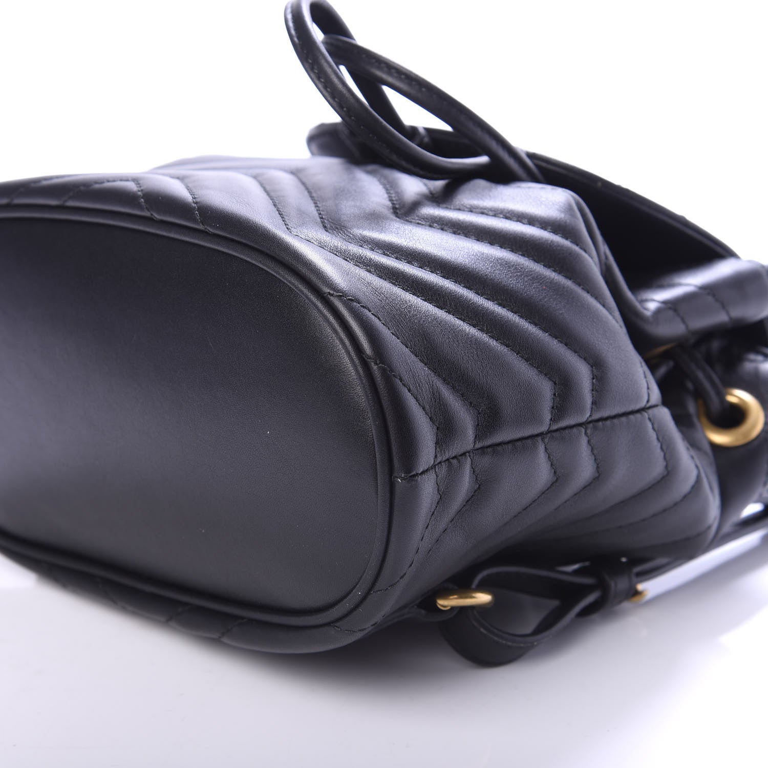 Gucci Calfskin Matelasse GG Marmont Flap Backpack Black 8 of 9