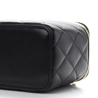 Chanel Lambskin Quilted Trendy Small Vanity Case With Chain Black 9 of 9
