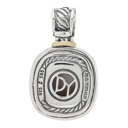 David Yurman Sterling Silver 14K Yellow Gold Pearl 10mm Albion Enhancer Pendant 3 of 3