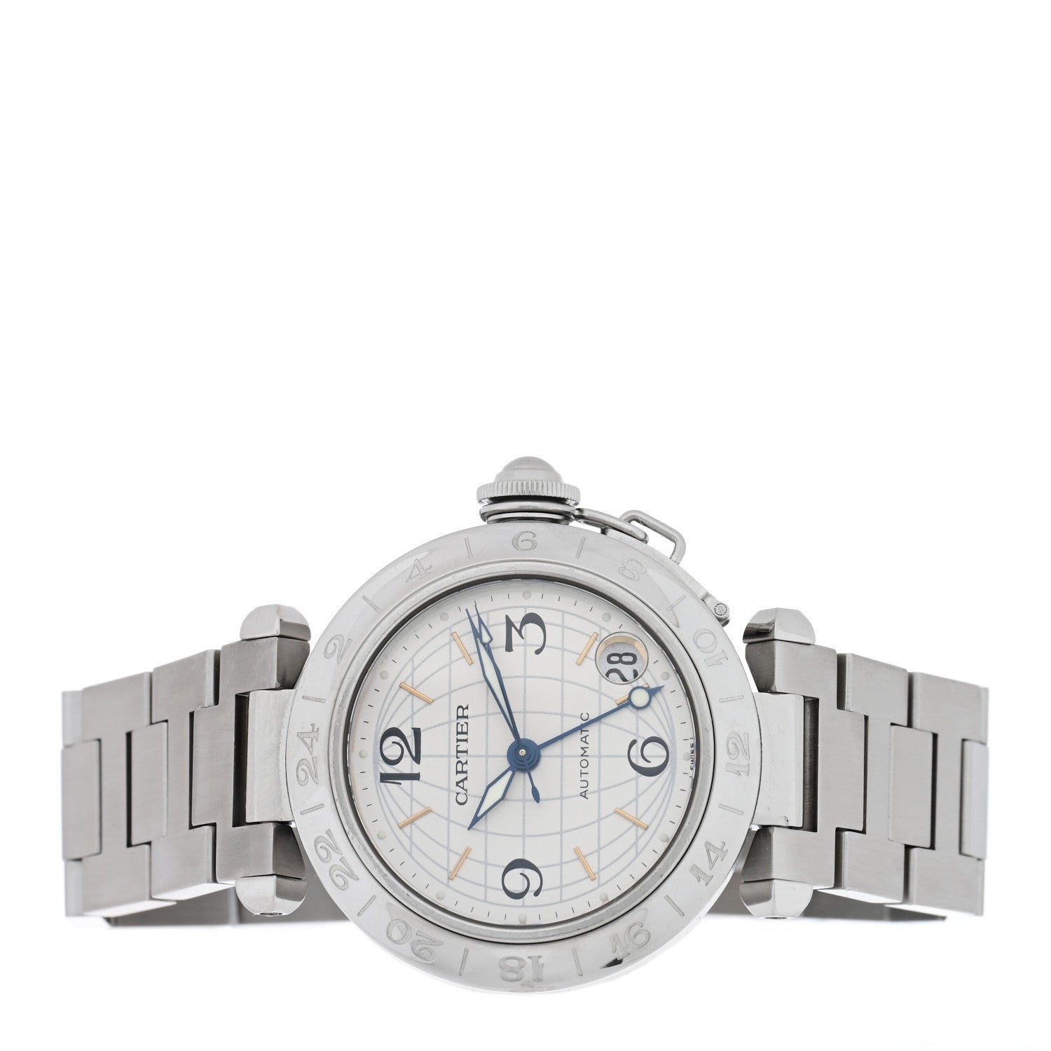 Cartier Stainless Steel 35mm Pasha GMT Automatic Watch 2 of 5