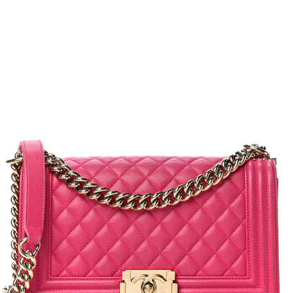 Chanel Lambskin Quilted Medium Boy Flap Pink 8 of 21