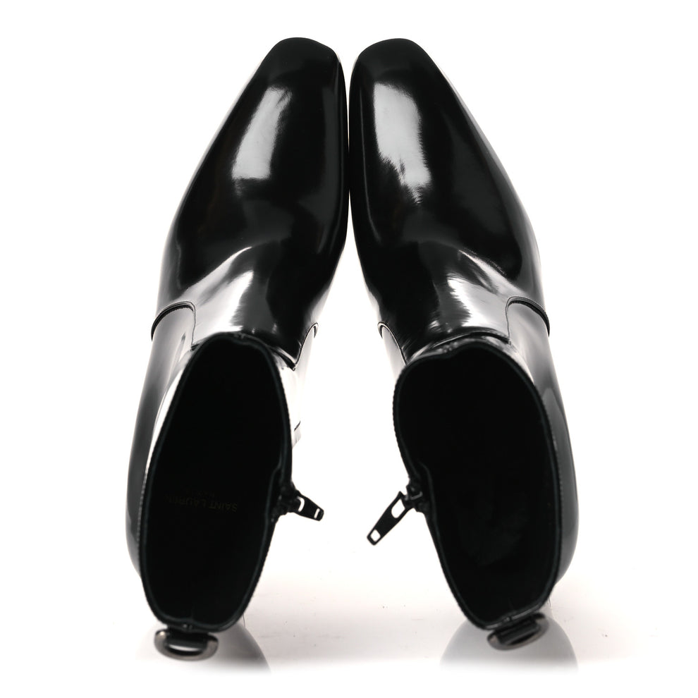 Saint Laurent Vitello Marilyn Betty 70 Ankle Zip Boots 38.5 Black ...