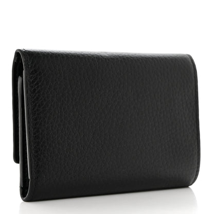 Louis Vuitton Taurillon Perforated Capucines Compact Wallet Black 3 of 6