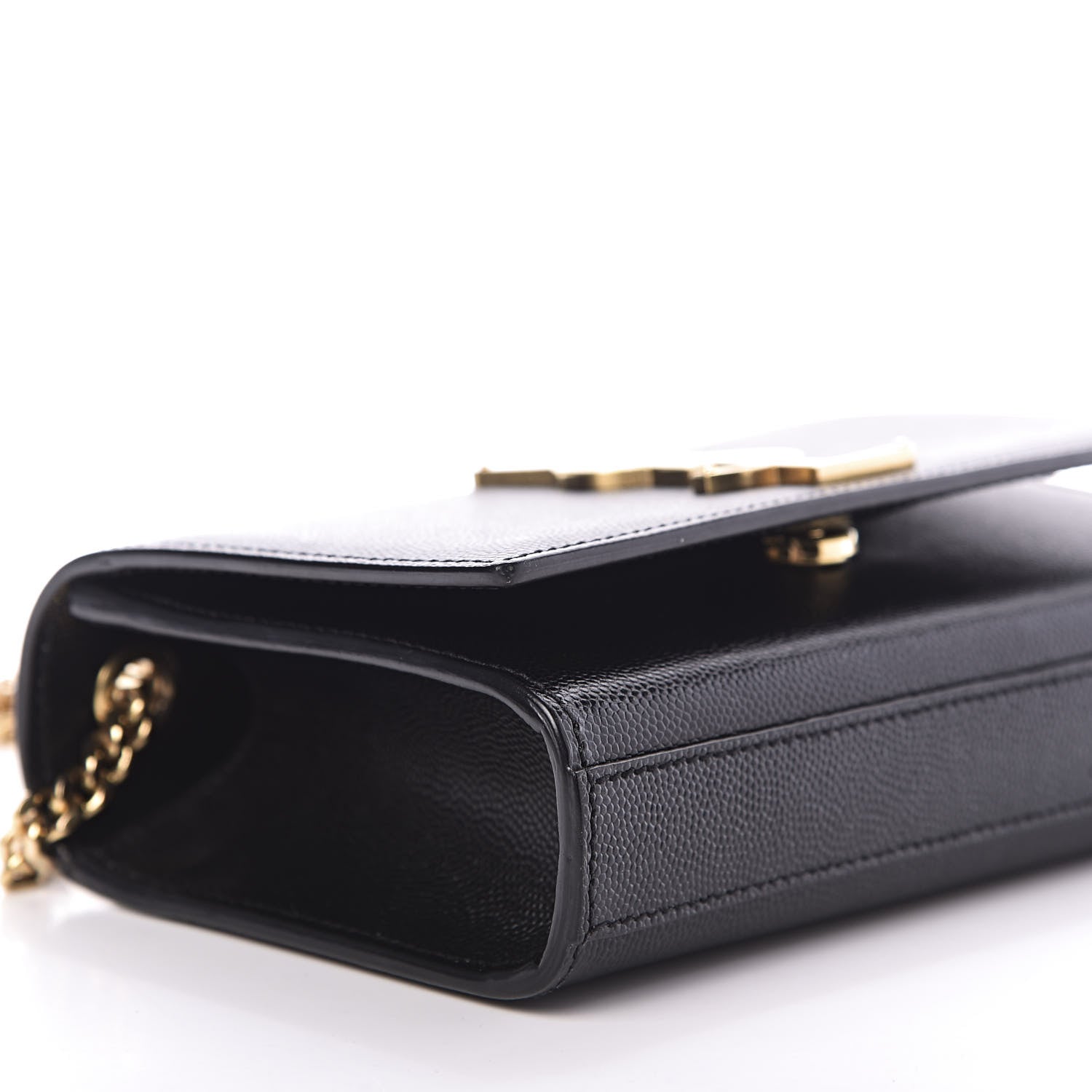 Saint Laurent Grain De Poudre Small Monogram Kate Satchel Black 6 of 12