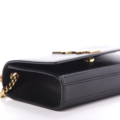Saint Laurent Grain De Poudre Small Monogram Kate Satchel Black 6 of 12