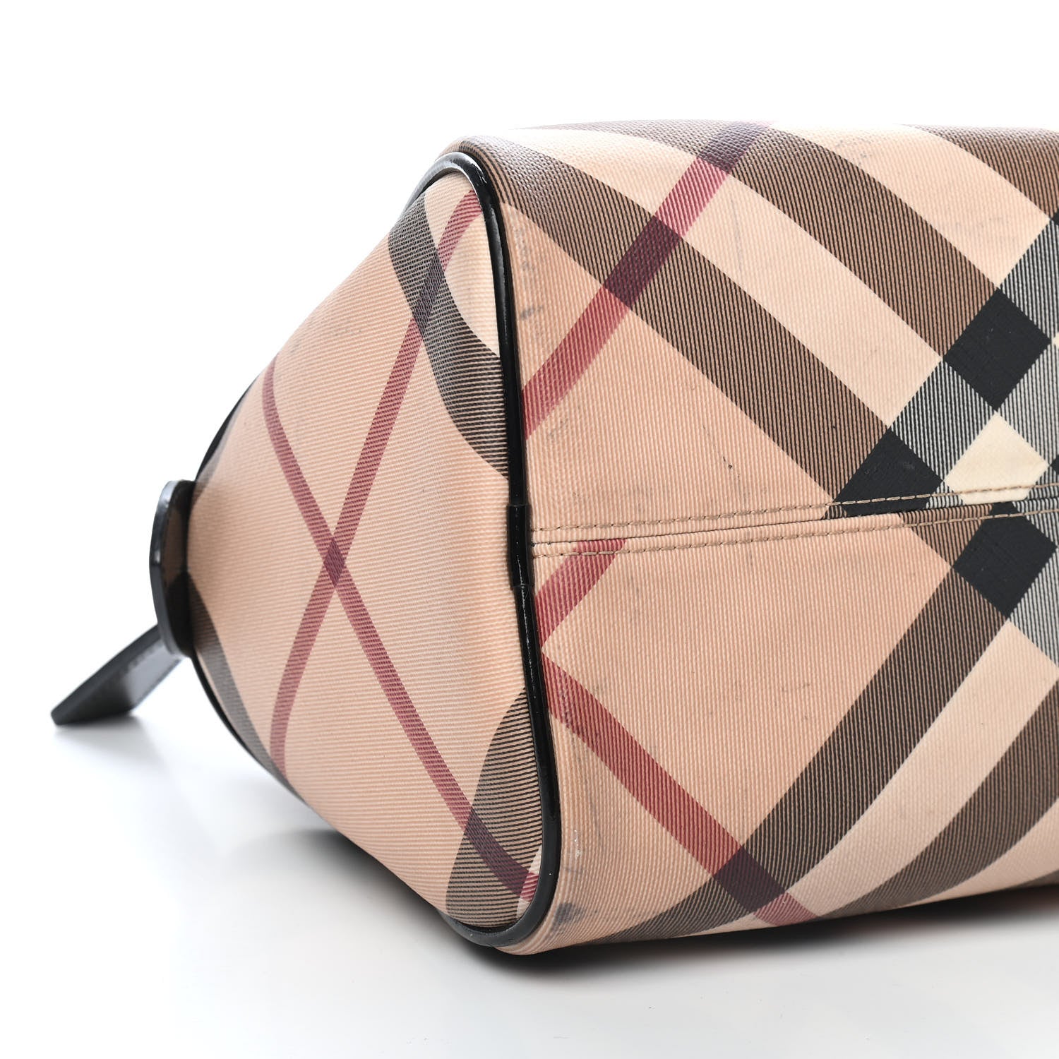 Burberry Supernova Check Patent Small Chester Bowling Bag Black 5 of 13