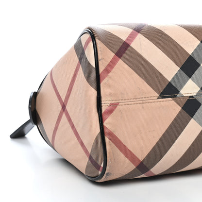 Burberry Supernova Check Patent Small Chester Bowling Bag Black 5 of 13