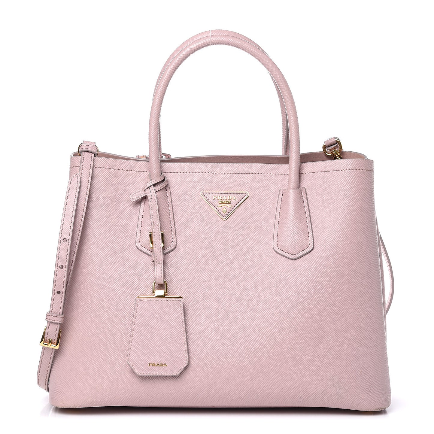 Saffiano Cuir Medium Double Bag Mughetto