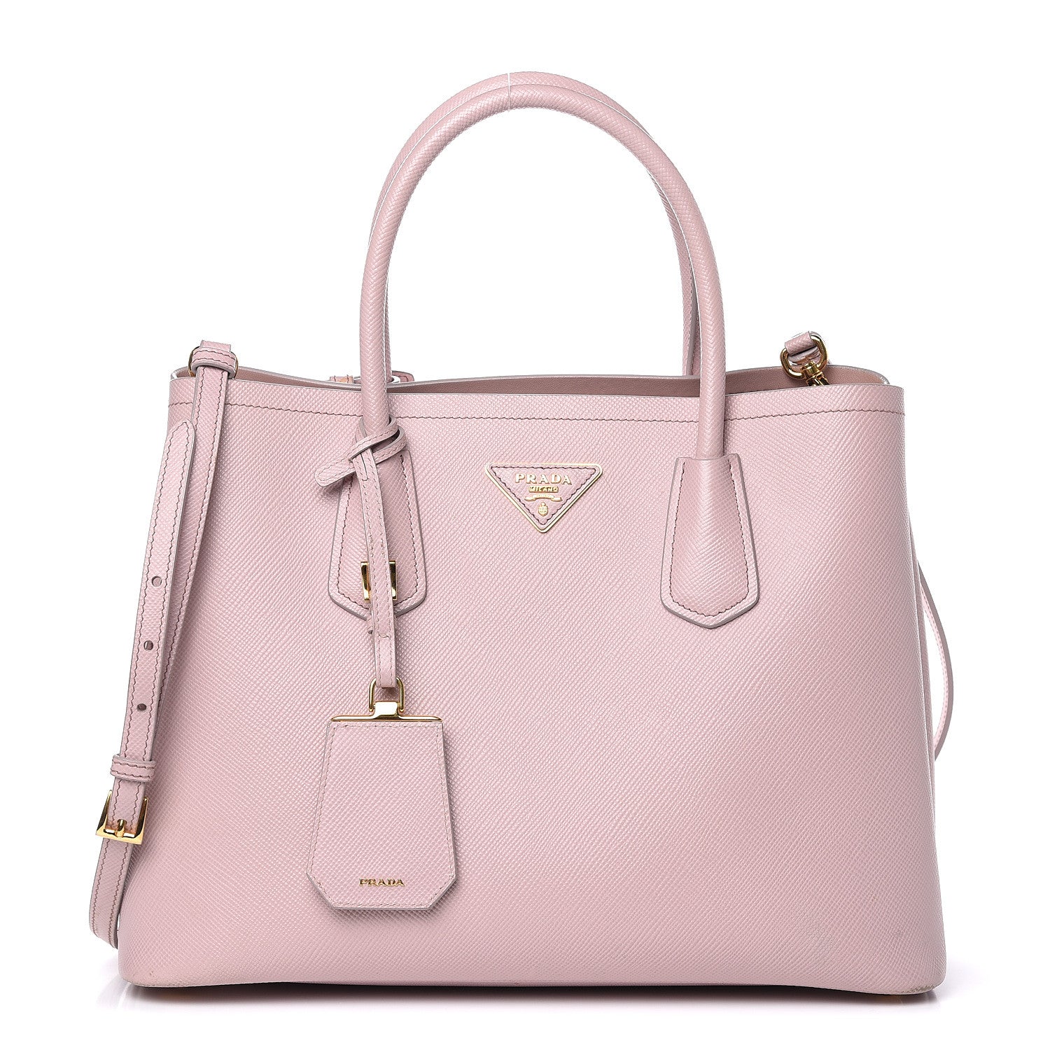 Prada Saffiano Cuir Medium Double Bag Mughetto 1 of 22