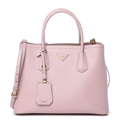 Prada Saffiano Cuir Medium Double Bag Mughetto 1 of 22