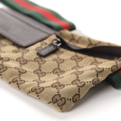 Gucci GG Monogram Web Double Pocket Belt Bag Dark Brown 8 of 13