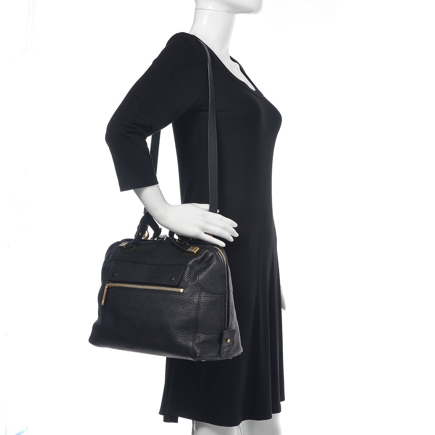 Chloe Grained Calfskin Brooke Satchel Black 2 of 10