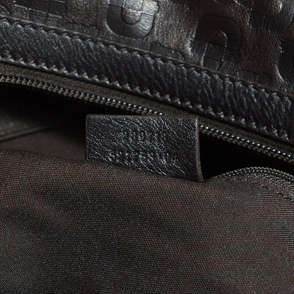 Gucci Calfskin Embossed Horsebit Nail Boston Dark Brown 7 of 9