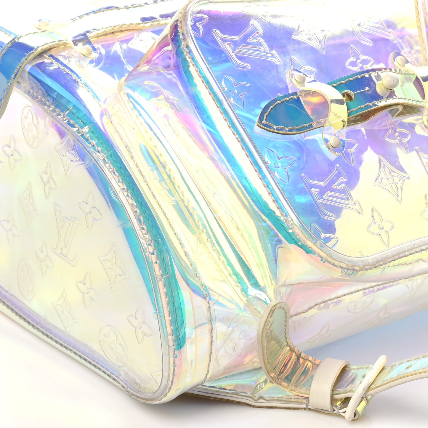 PVC Monogram Christopher Backpack GM Iridescent Prism