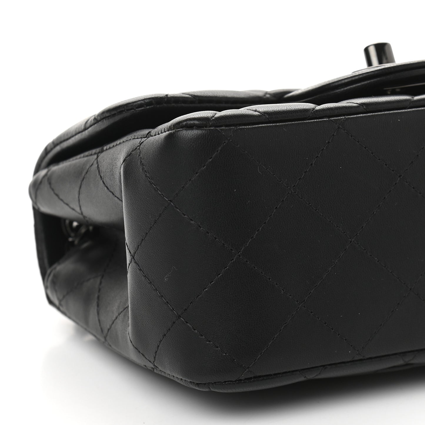 Lambskin Quilted Mini Square Flap So Black