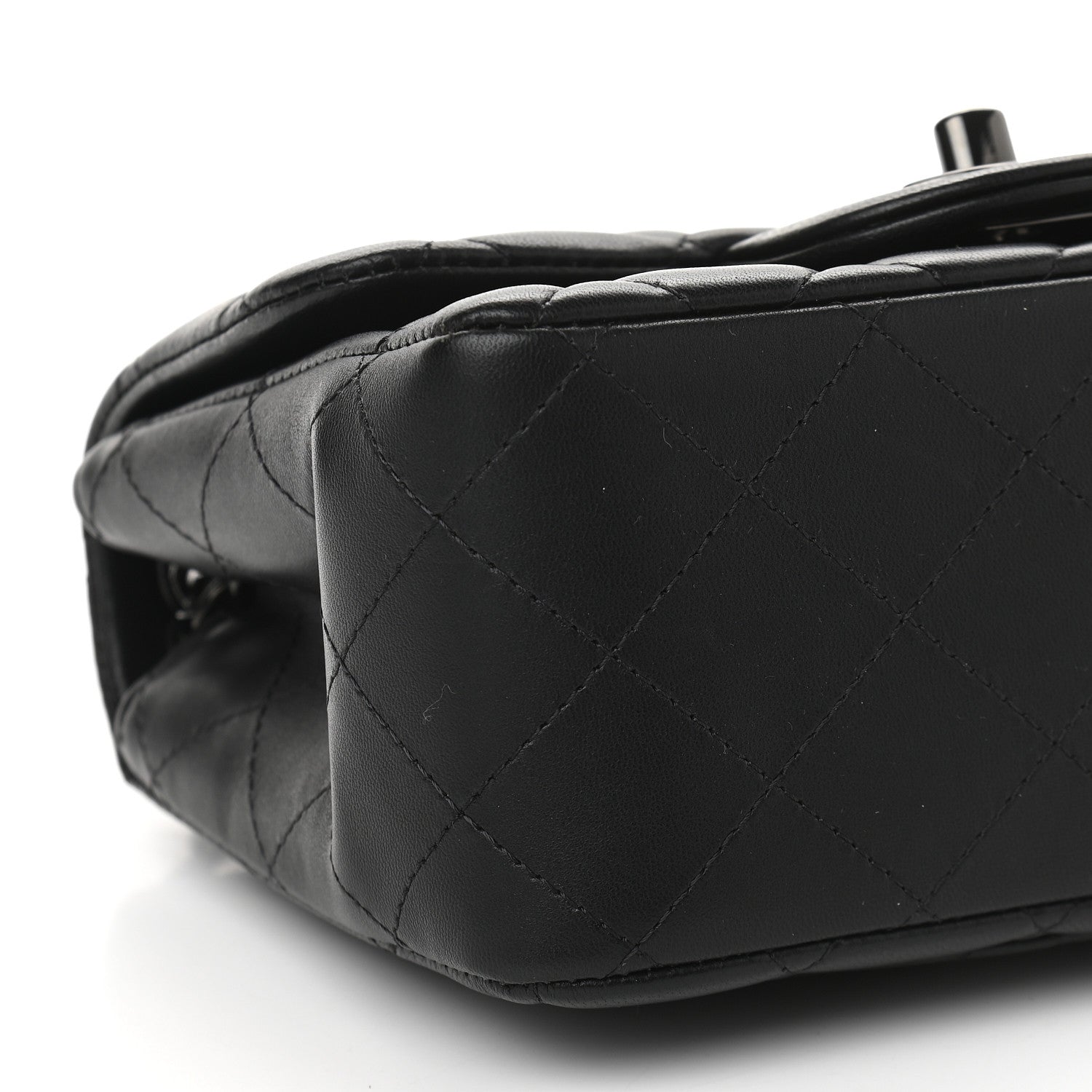 Chanel Lambskin Quilted Mini Square Flap So Black 8 of 9