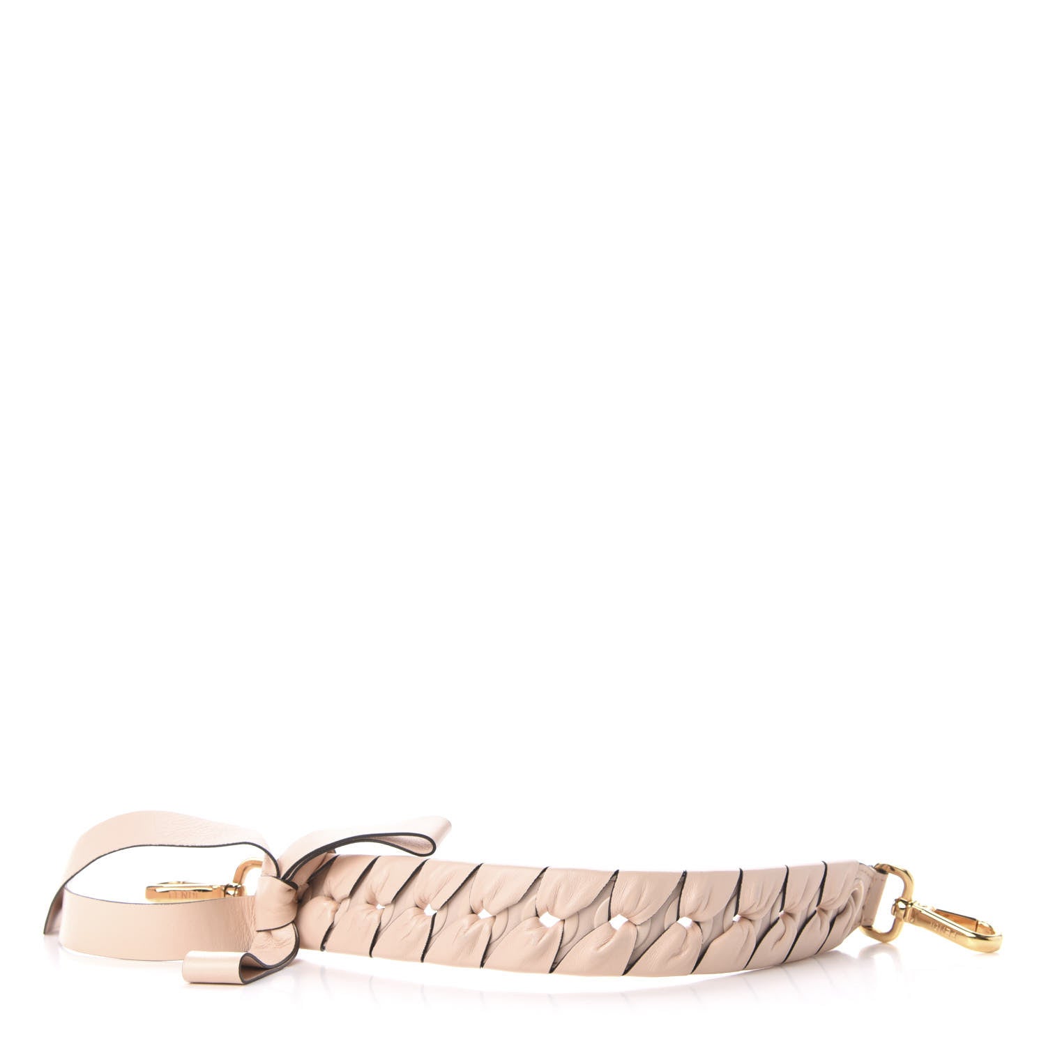 Fendi Vitello Liberty Shiny Nappa Lace Up Bow Mini Strap You Plaster 1 of 5