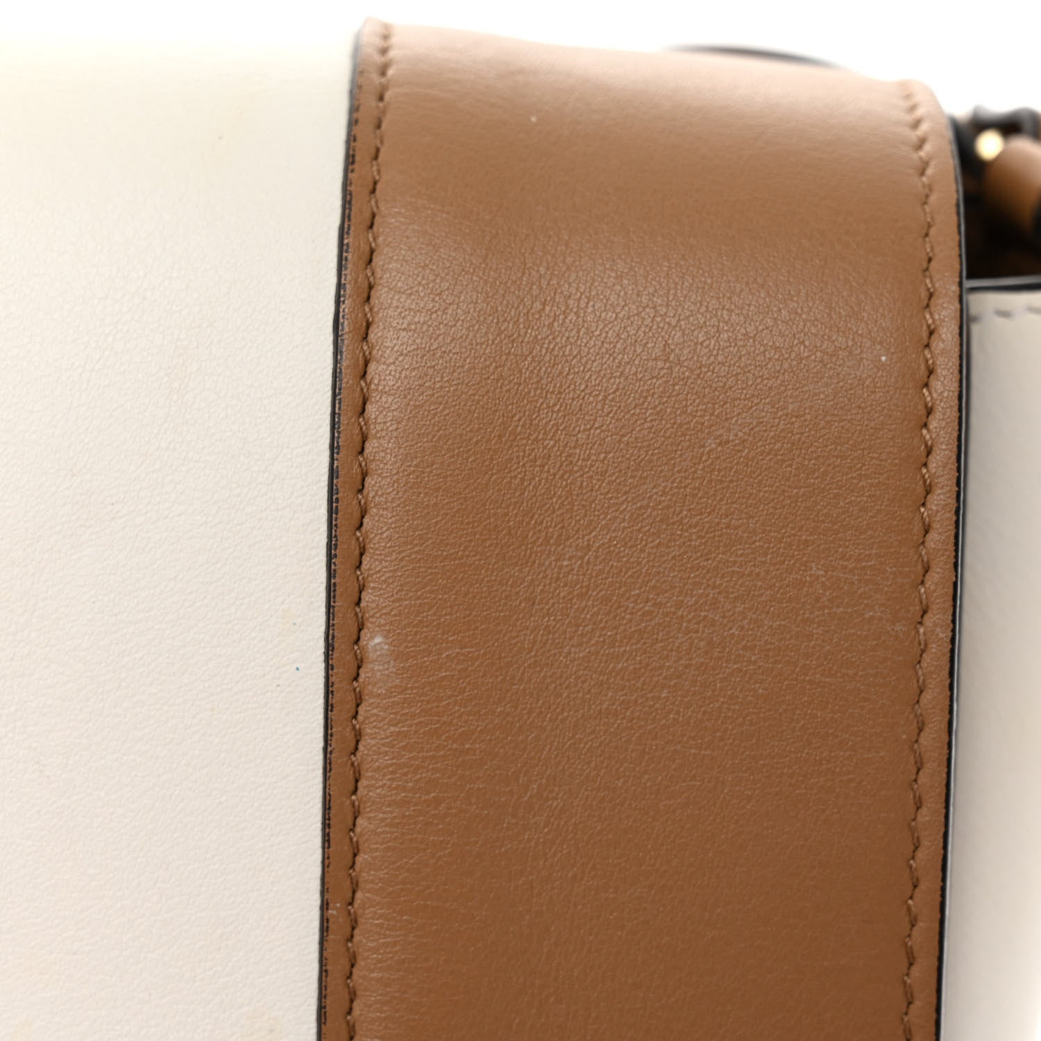 Celine Shiny Smooth Calfskin Medium Frame Shoulder Bag Tan Optic White 11 of 11