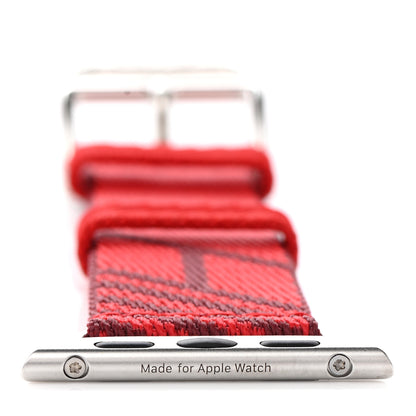 Hermes Nylon Weave Apple Watch Single Tour Band 40mm Rouge De Coeur Rouge H 6 of 7